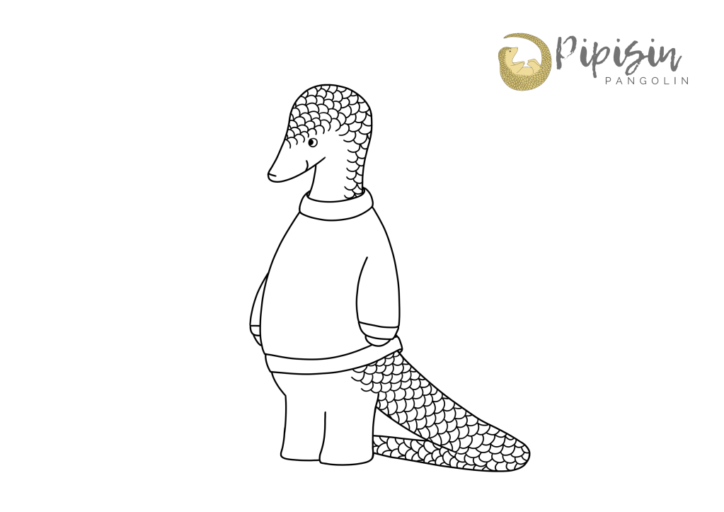 Christmas jumper colouring page